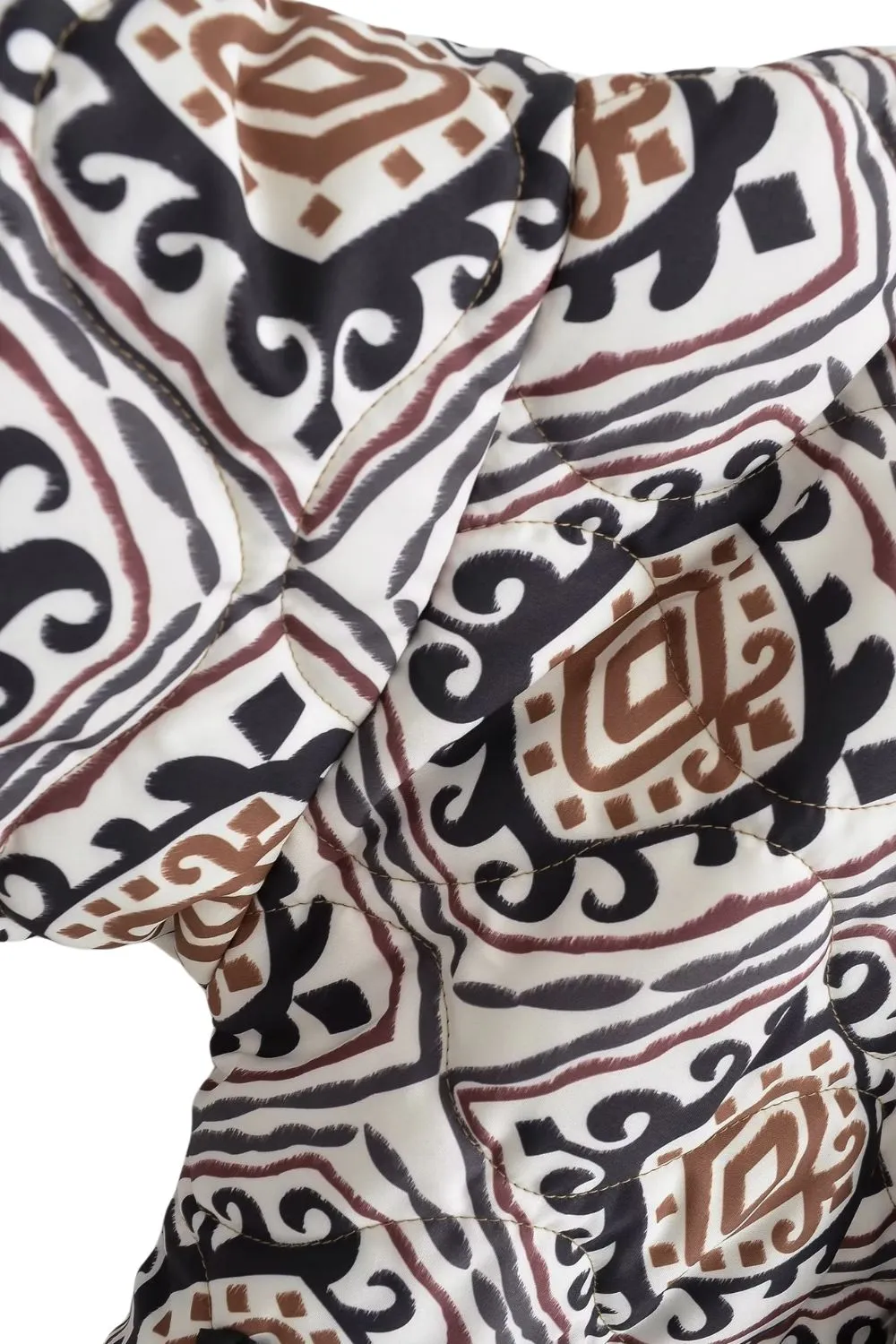 ‘ Steven’ Printed Oversized Cropped Cardigan