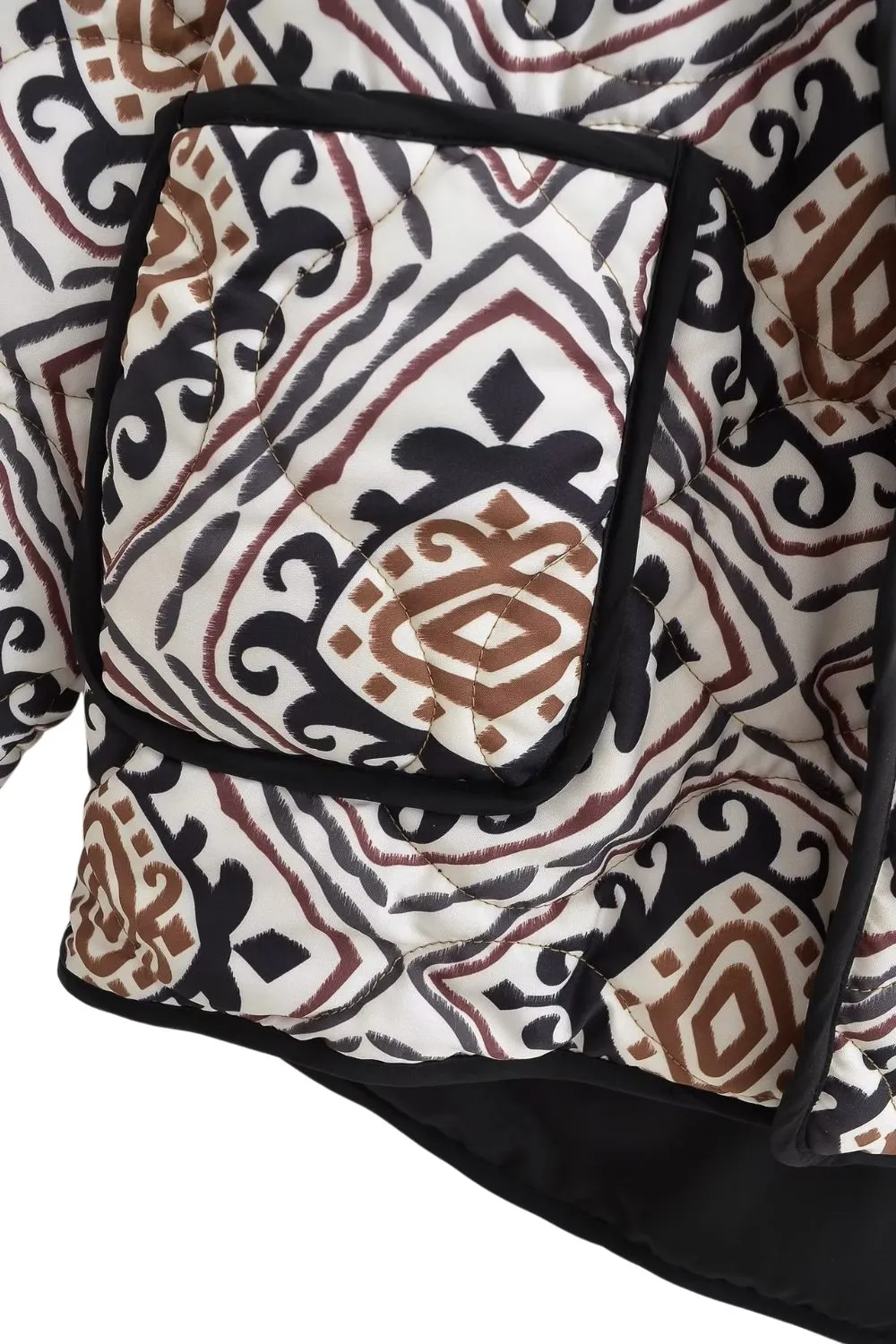 ‘ Steven’ Printed Oversized Cropped Cardigan