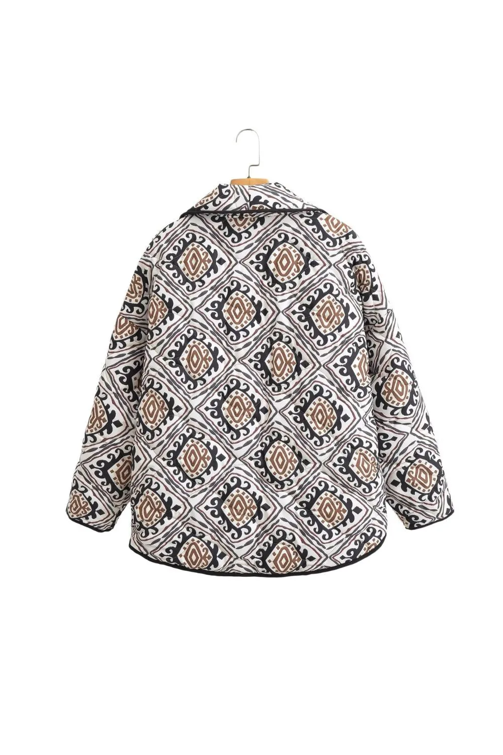 ‘ Steven’ Printed Oversized Cropped Cardigan