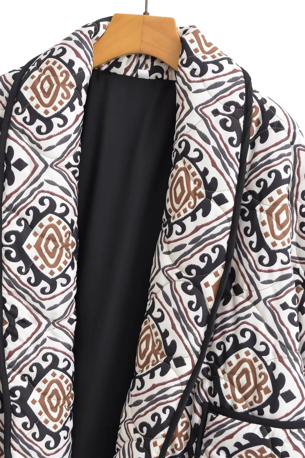 ‘ Steven’ Printed Oversized Cropped Cardigan