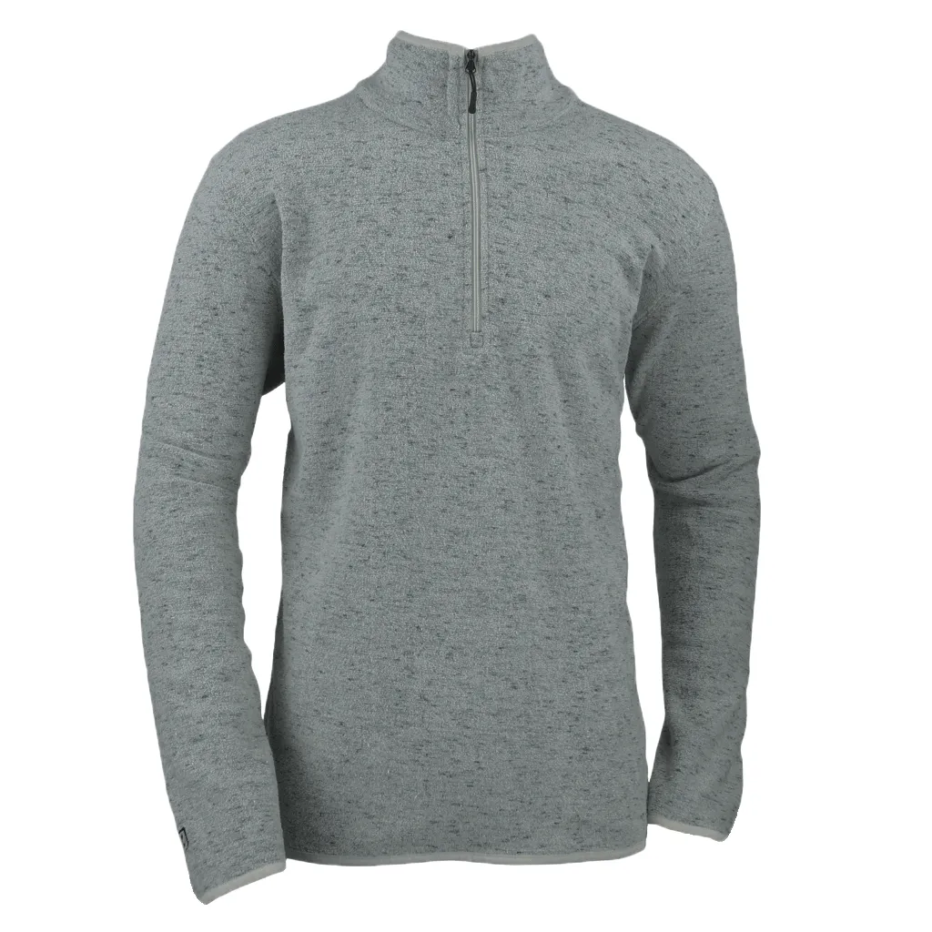 48-Hour Zusa Men's Sage-Grey Heather Chilly Fleece Quarter Zip