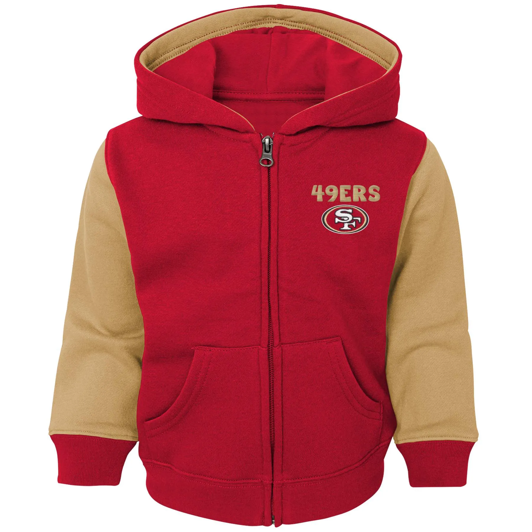 49ers Kid Zip Up Hooded Sweatshirt