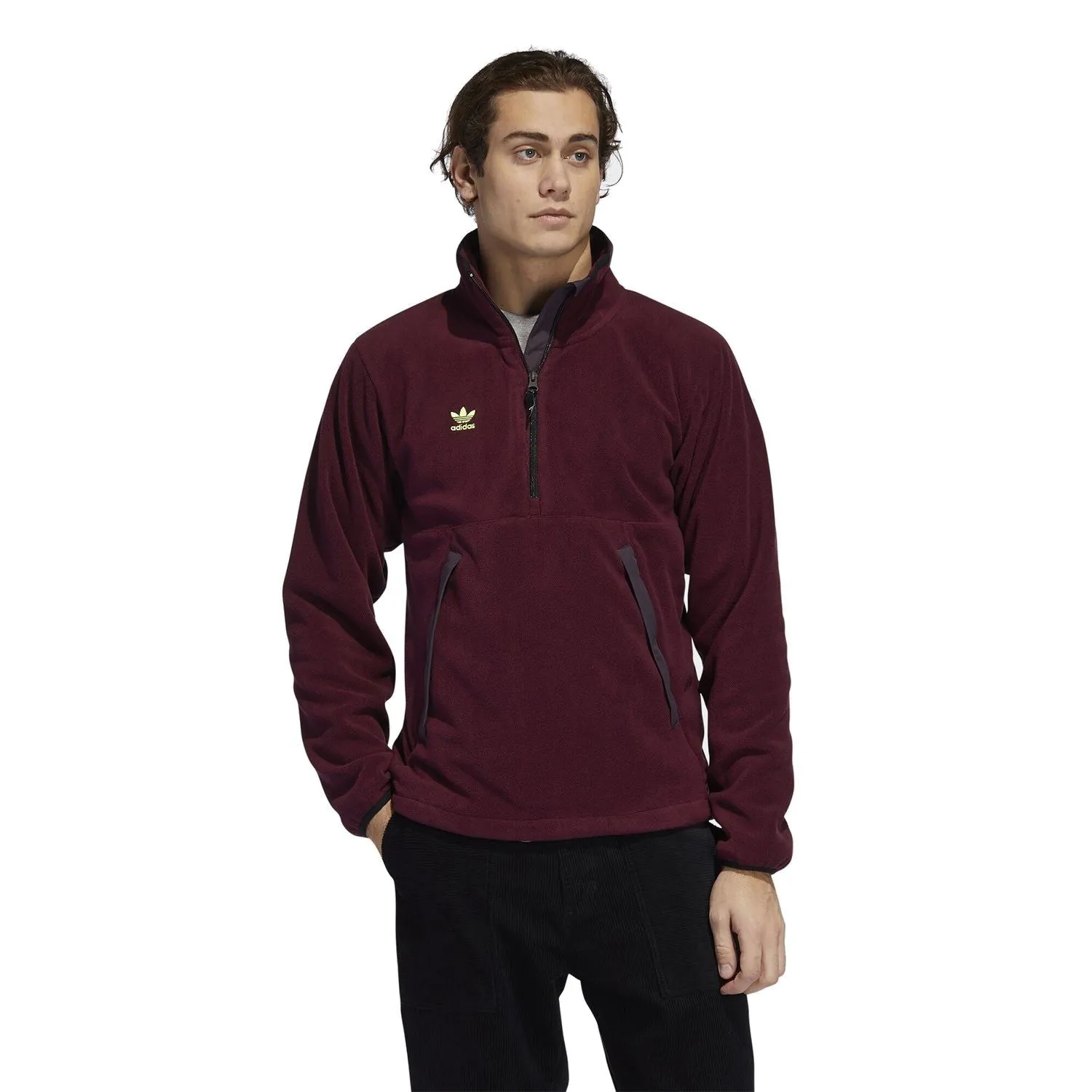 adidas Originals Polar Anorak Fleece Jacket - Burgundy