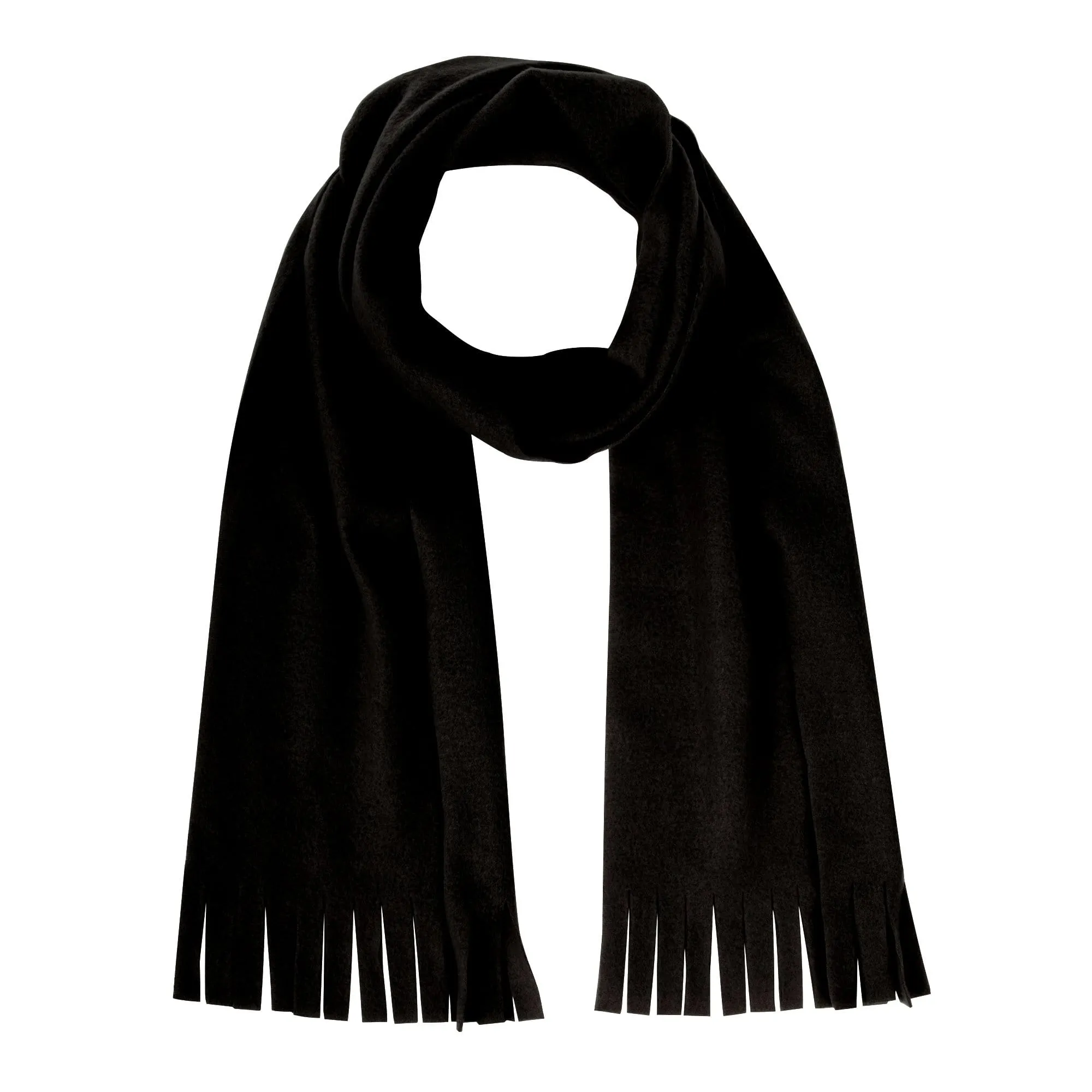 Adult Fleece Scarves 60" x 8" With Fringe - Assorted Colors