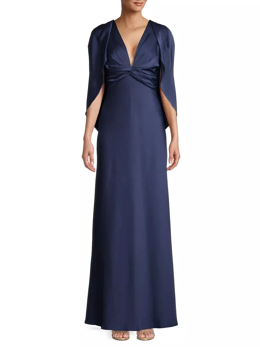 Aidan Mattox Capelet Mermaid Gown
