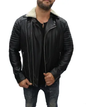 [Akito] Black Leather Jacket