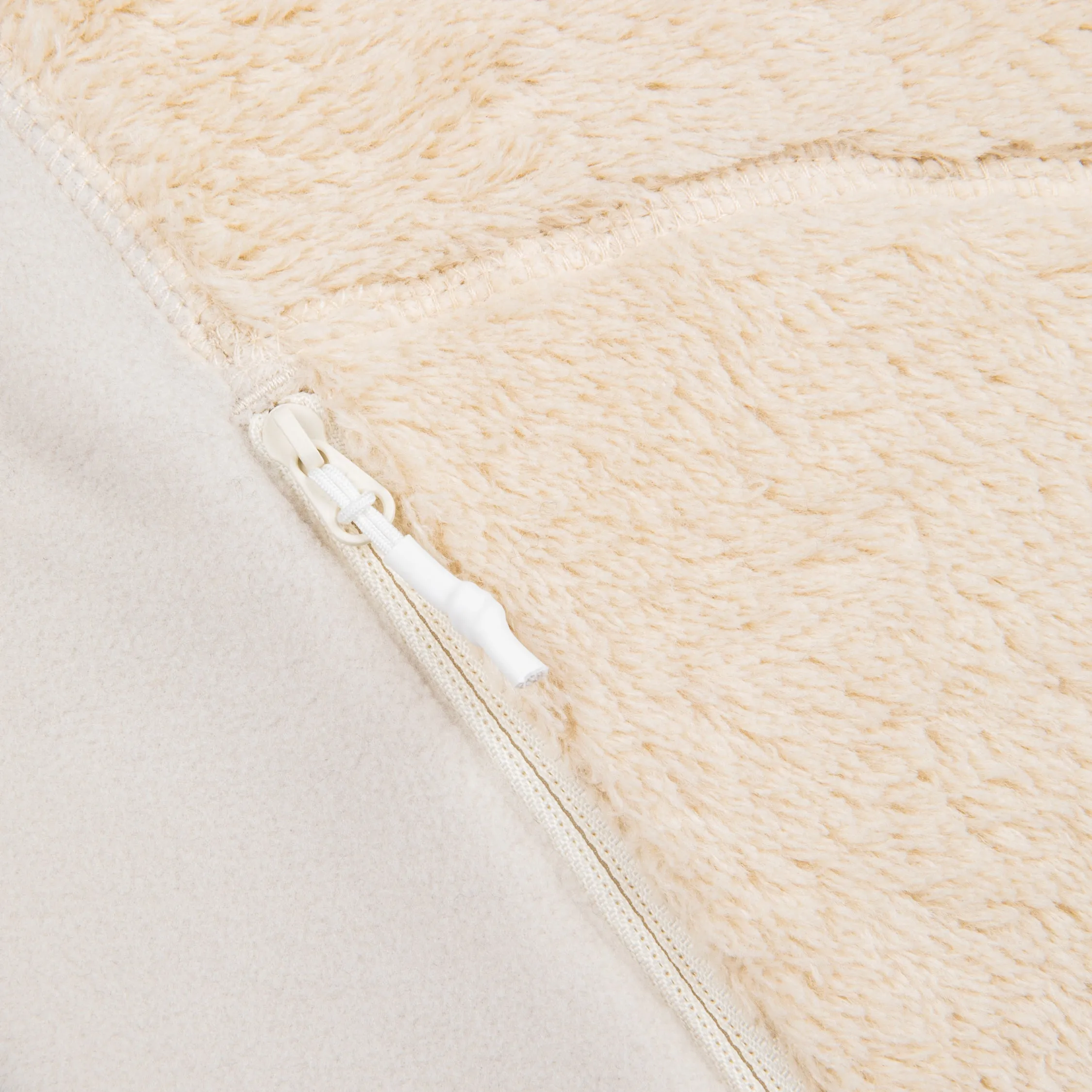 And Wander High Loft Fleece Jacket Off White