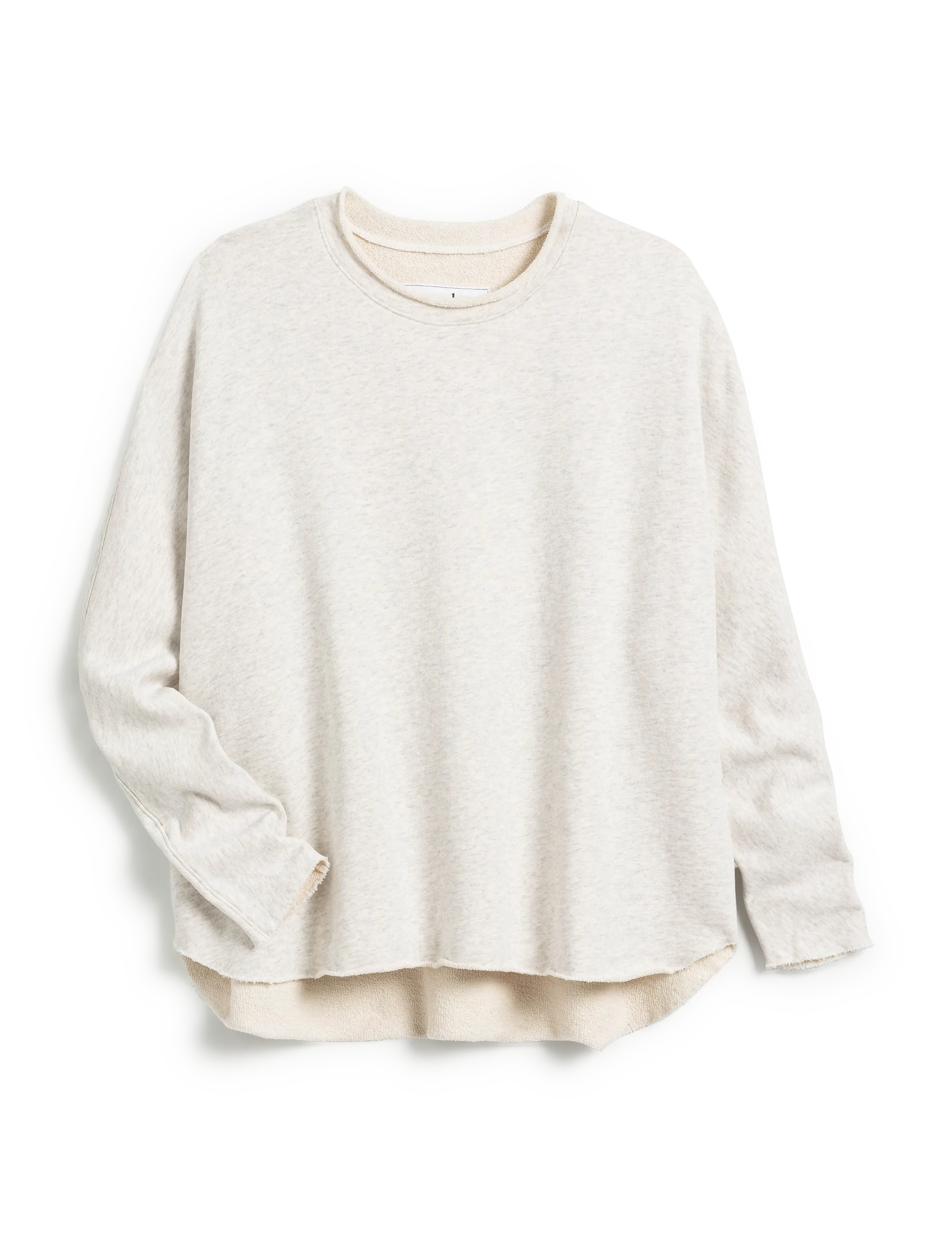 ANNA Heather White Melange, Triple Fleece
