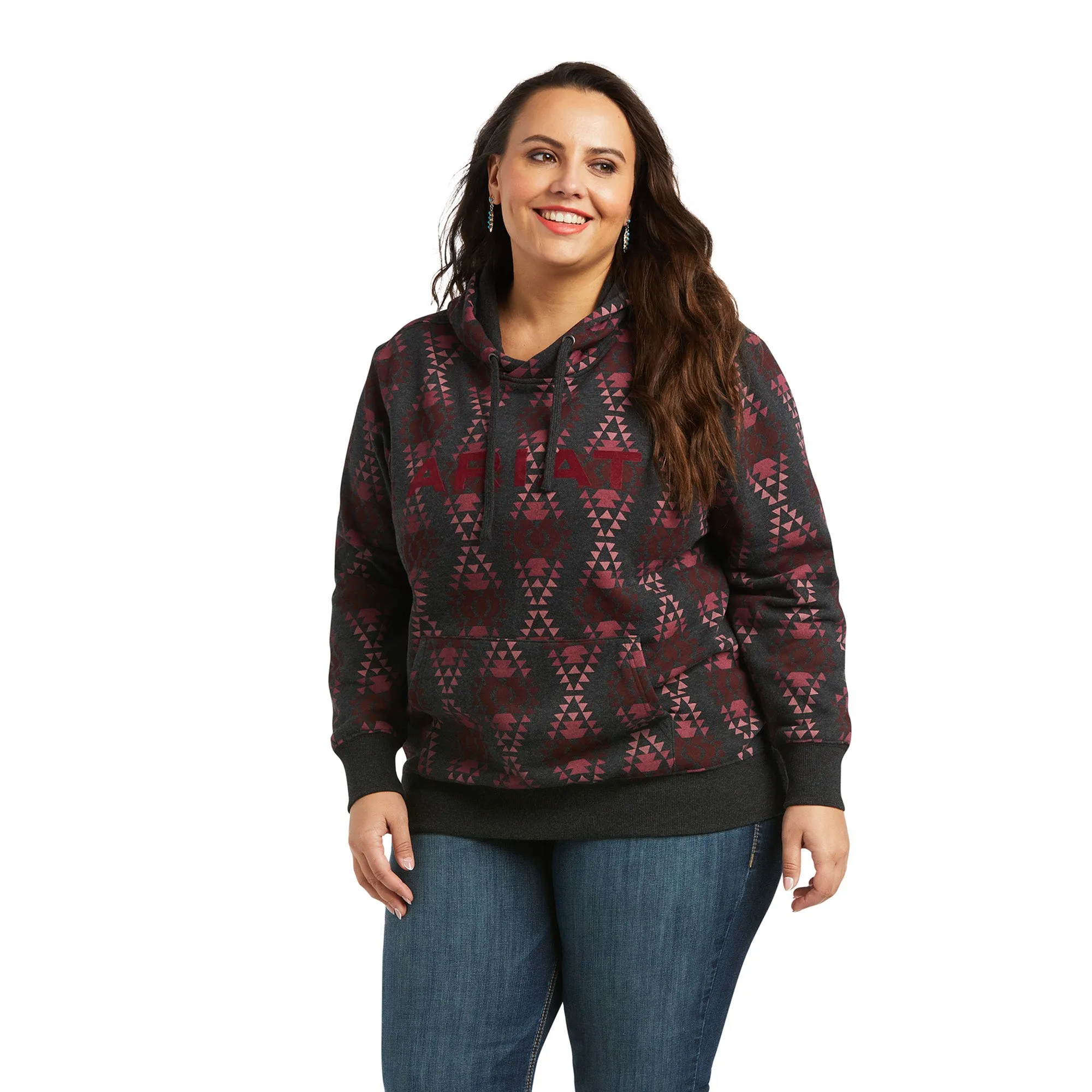 Ariat Ladies 10039842 Real Diamondback Printed Hoodie