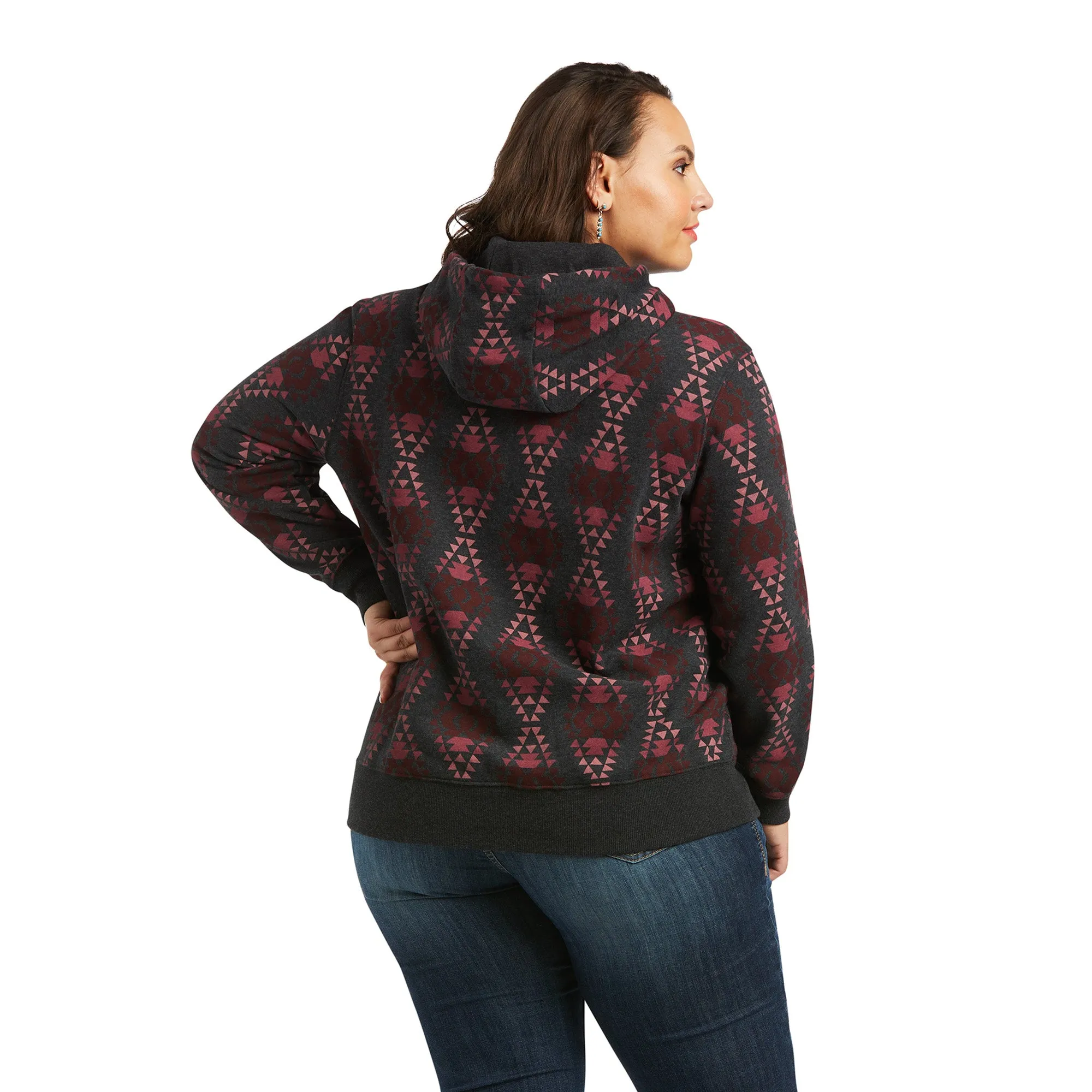 Ariat Ladies 10039842 Real Diamondback Printed Hoodie