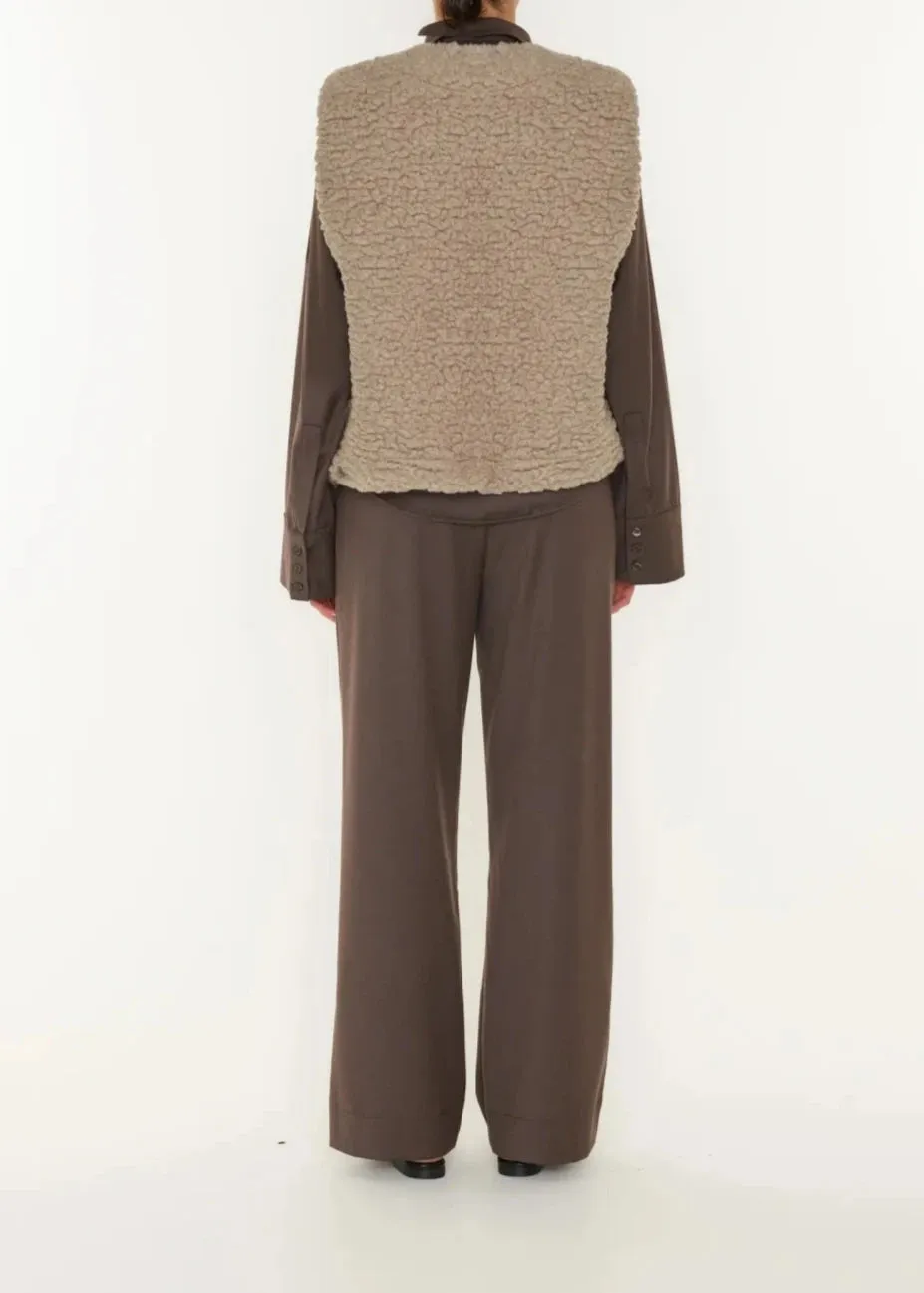 AYAKA'CL TEDDY WAISTCOAT | SAND