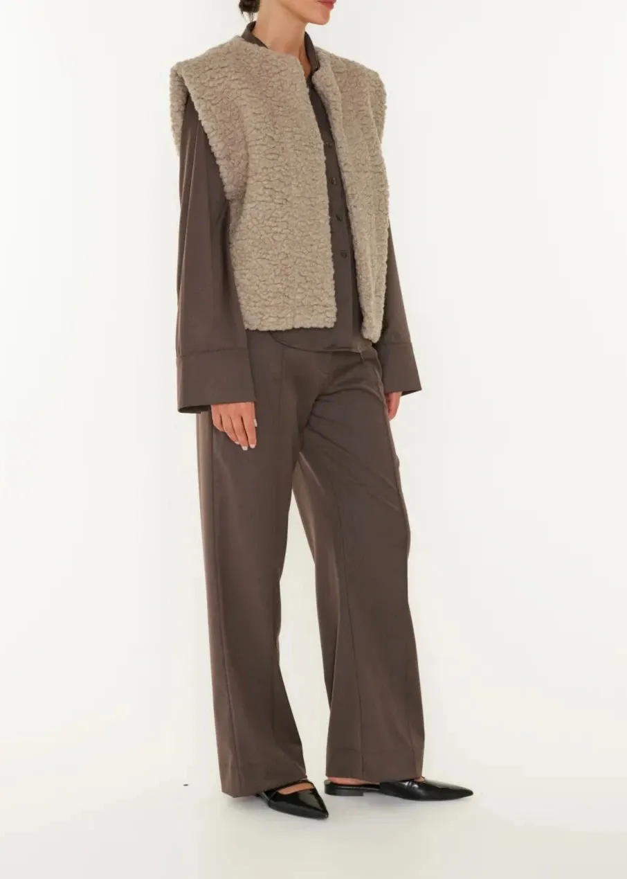 AYAKA'CL TEDDY WAISTCOAT | SAND