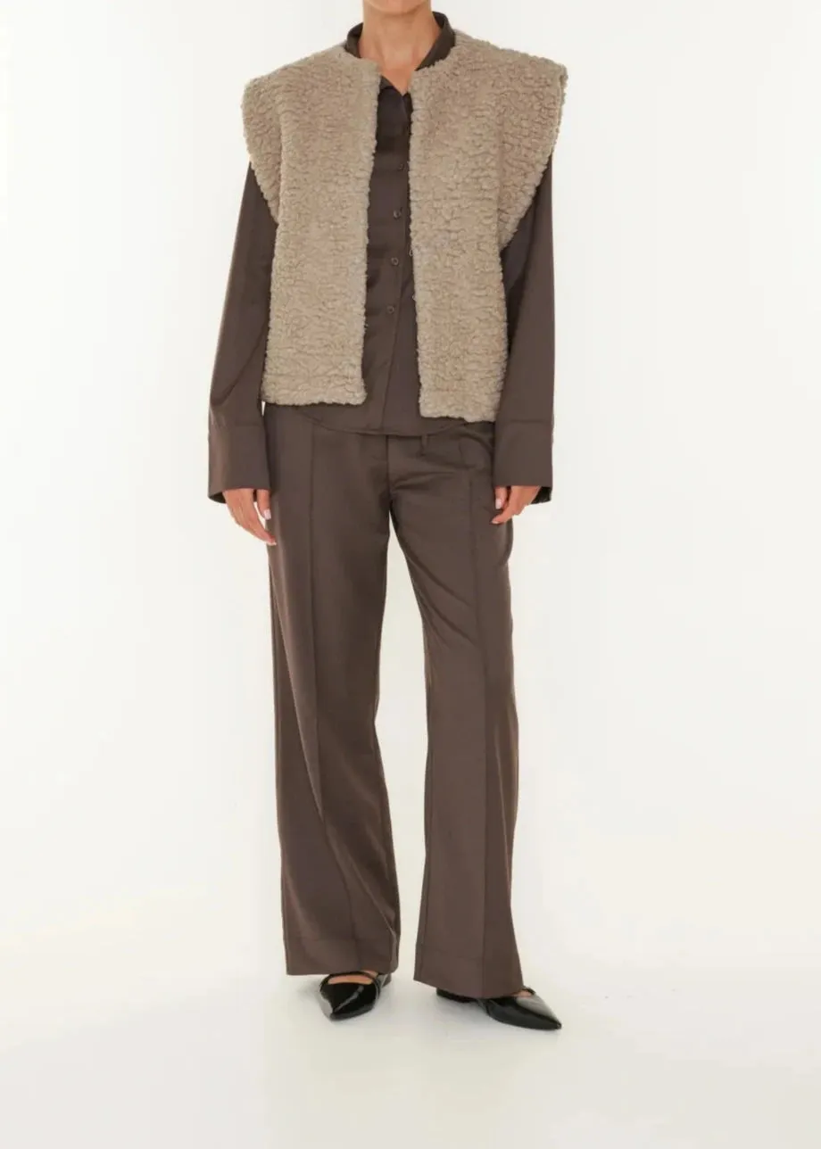 AYAKA'CL TEDDY WAISTCOAT | SAND