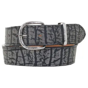 B1114 - Silver Cape Bison Genuine Leather Belt