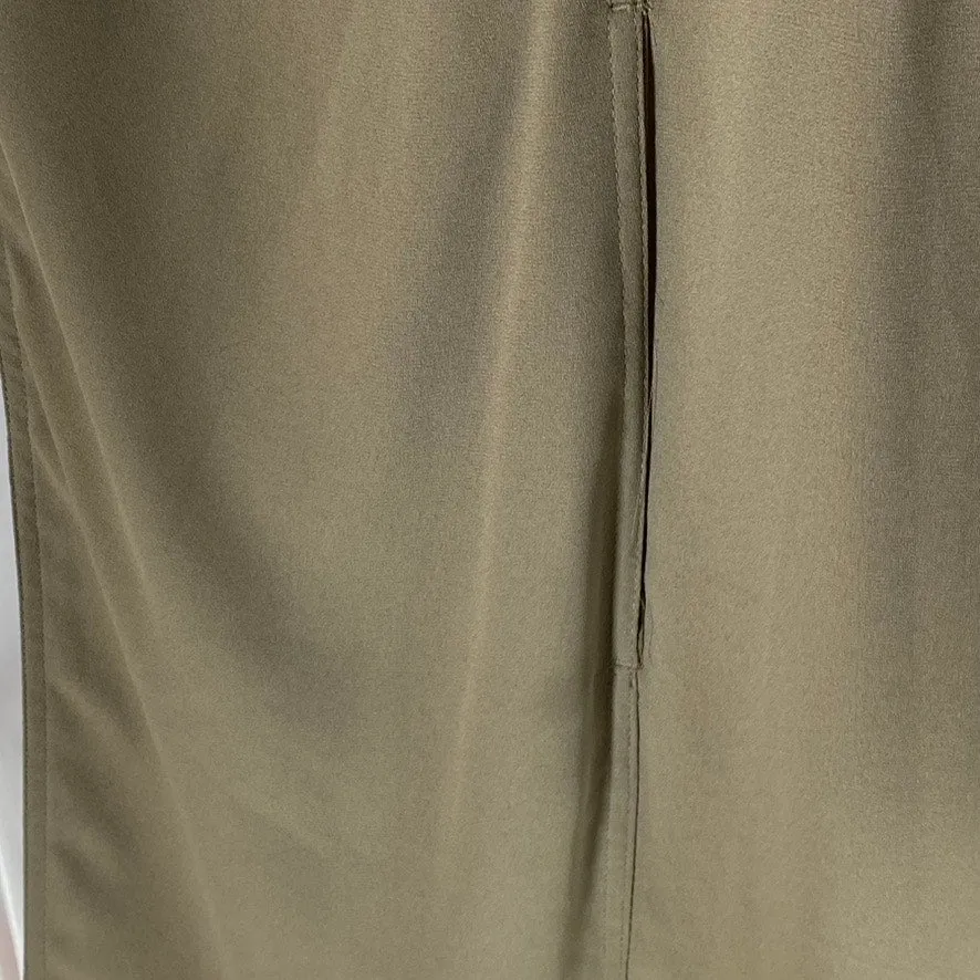 BABATON Women's Beige Open-Front Flowy Modern Belted Trench Coat SZ XXS