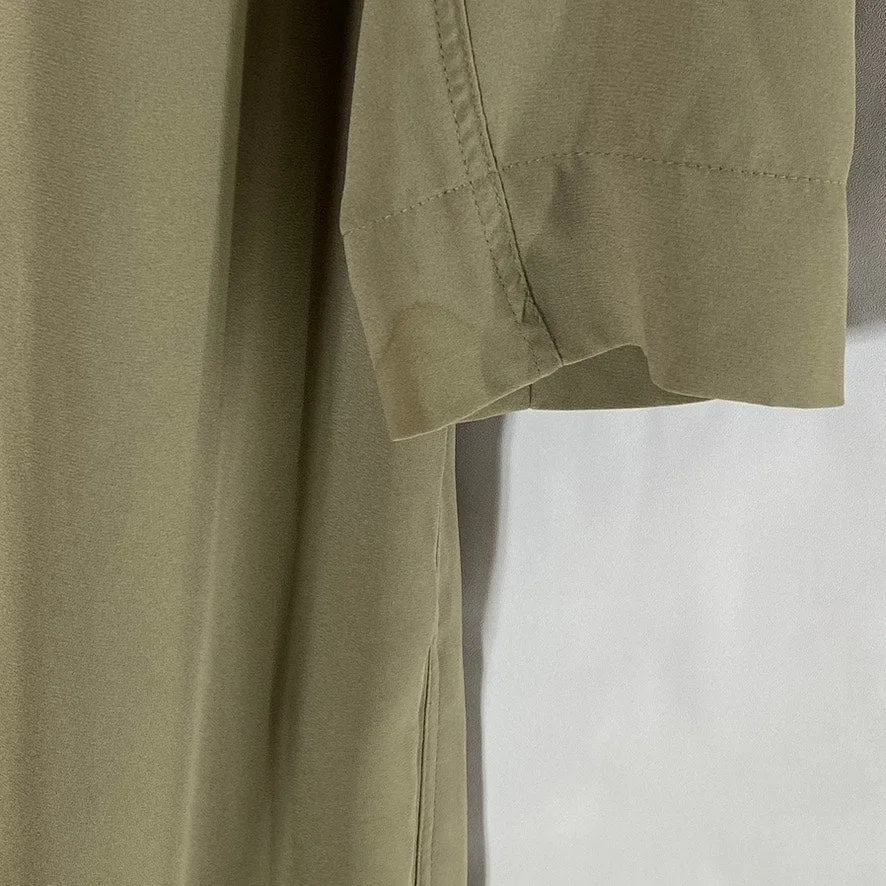 BABATON Women's Beige Open-Front Flowy Modern Belted Trench Coat SZ XXS