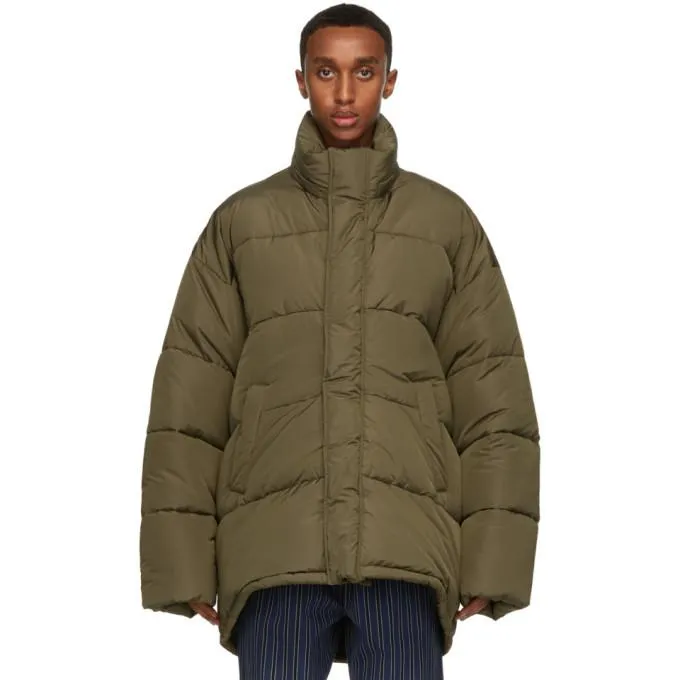 Balenciaga Khaki Cocoon Coat