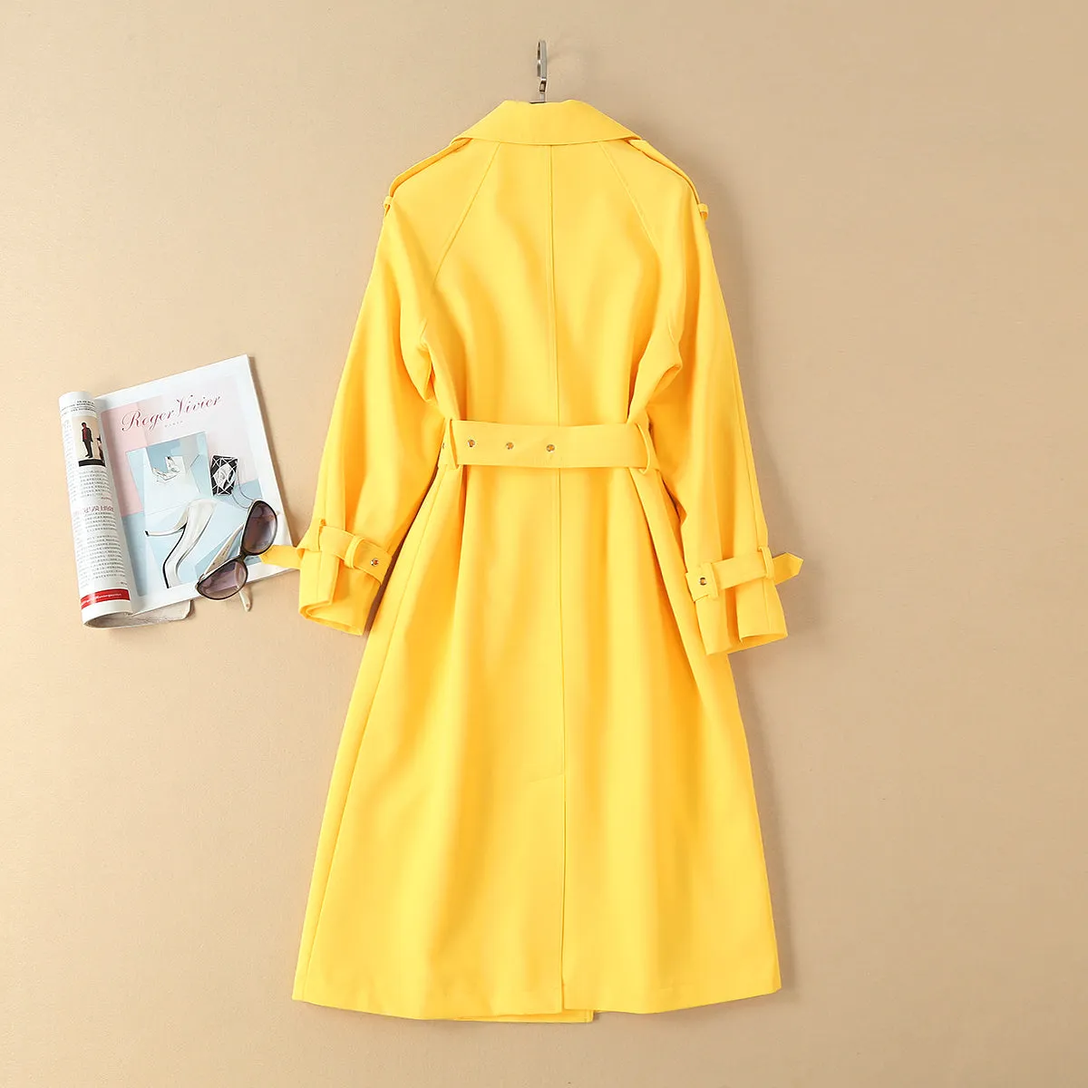 BBL DESIGN SELF BELT TALL TRENCH COAT