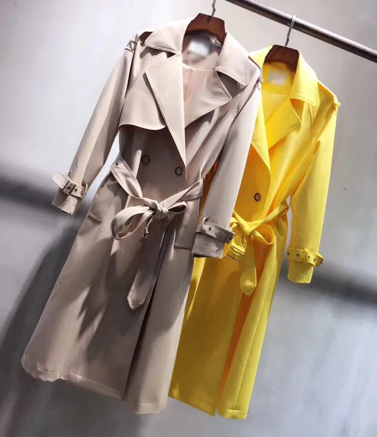 BBL DESIGN SELF BELT TALL TRENCH COAT