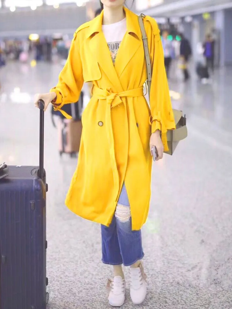 BBL DESIGN SELF BELT TALL TRENCH COAT