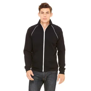 Bella   Canvas Men's Black/White Piped Fleece Jacket