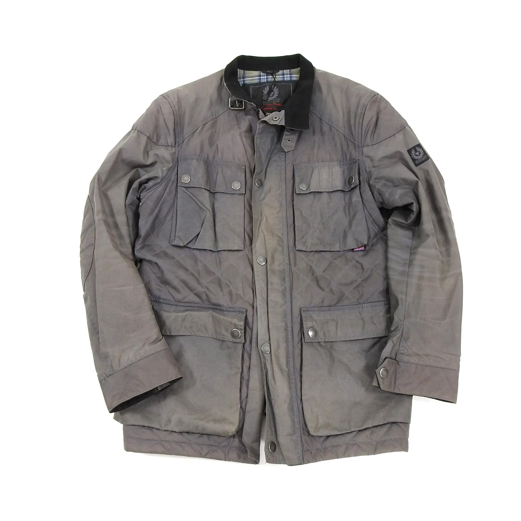 Belstaff Light Grey Workwear Quilted Coat - L