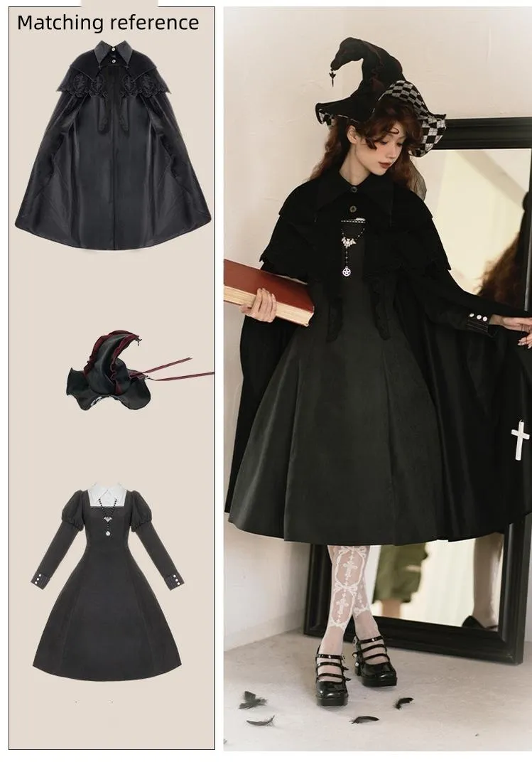 (BFM)With Puji~Gothic Lolita Cape Set~Pilgrim Detachable Cloak