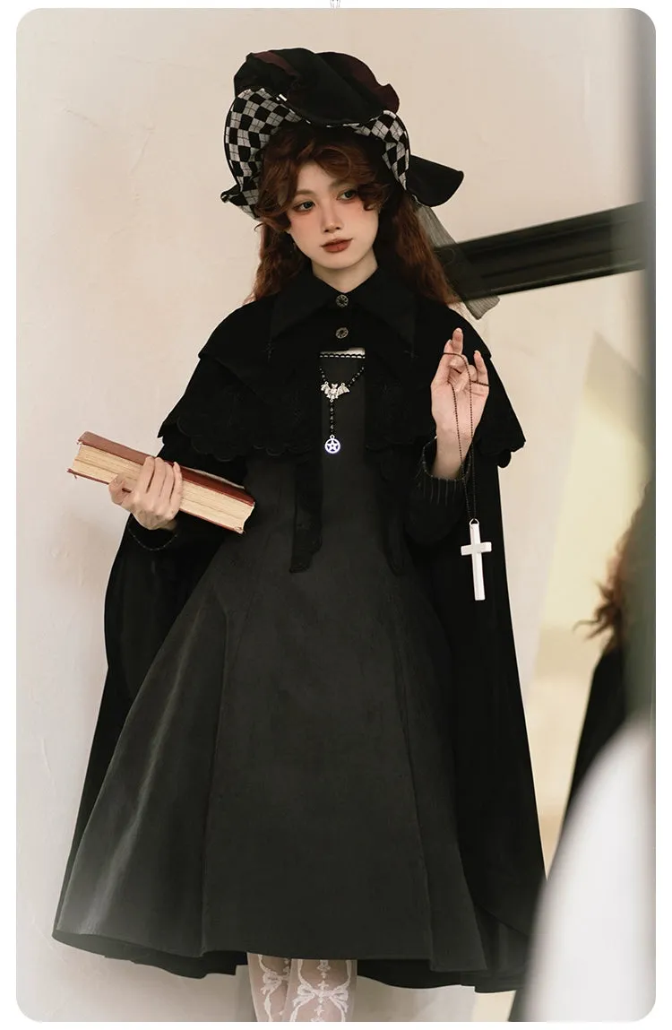 (BFM)With Puji~Gothic Lolita Cape Set~Pilgrim Detachable Cloak