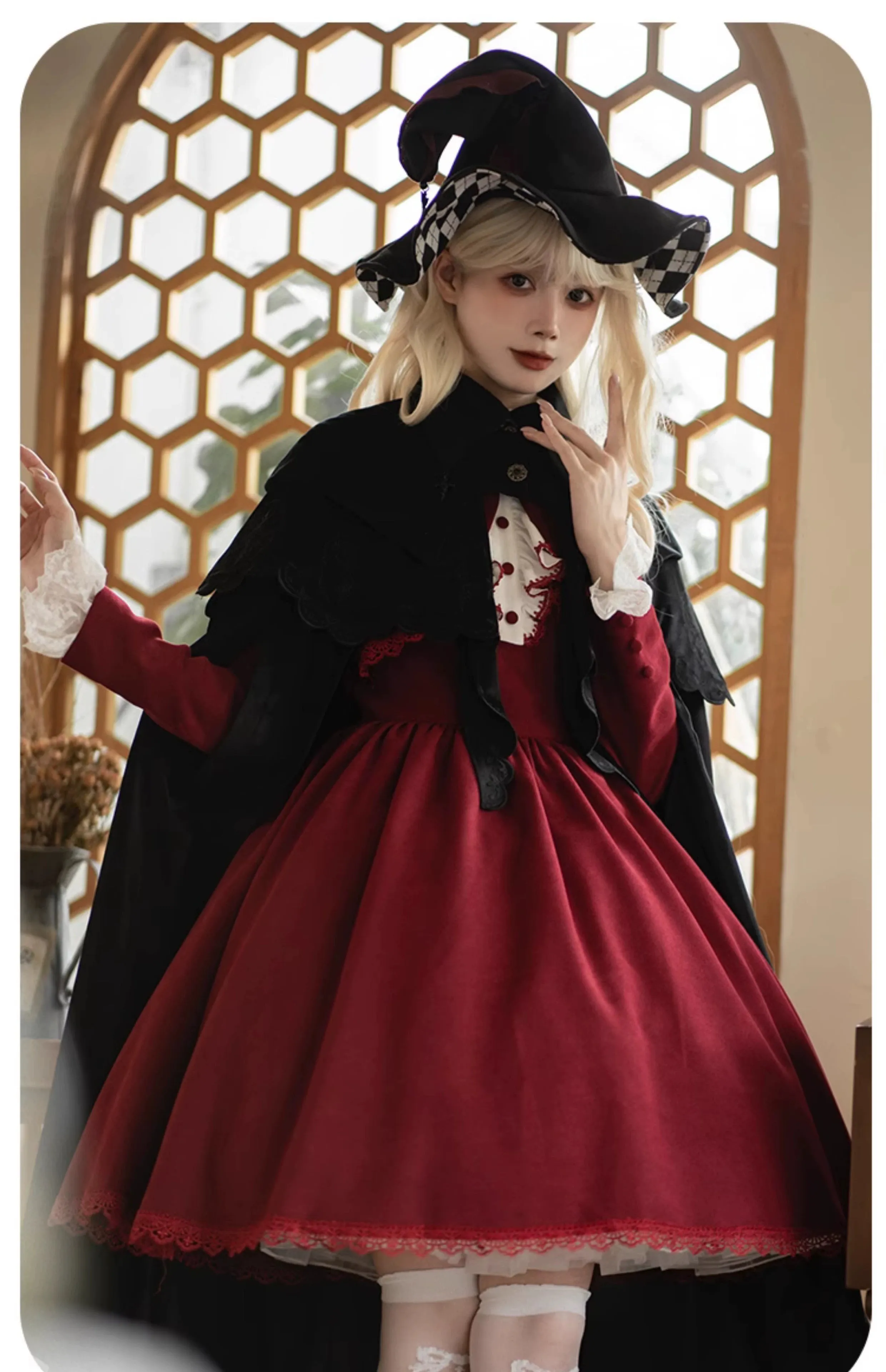 (BFM)With Puji~Gothic Lolita Cape Set~Pilgrim Detachable Cloak