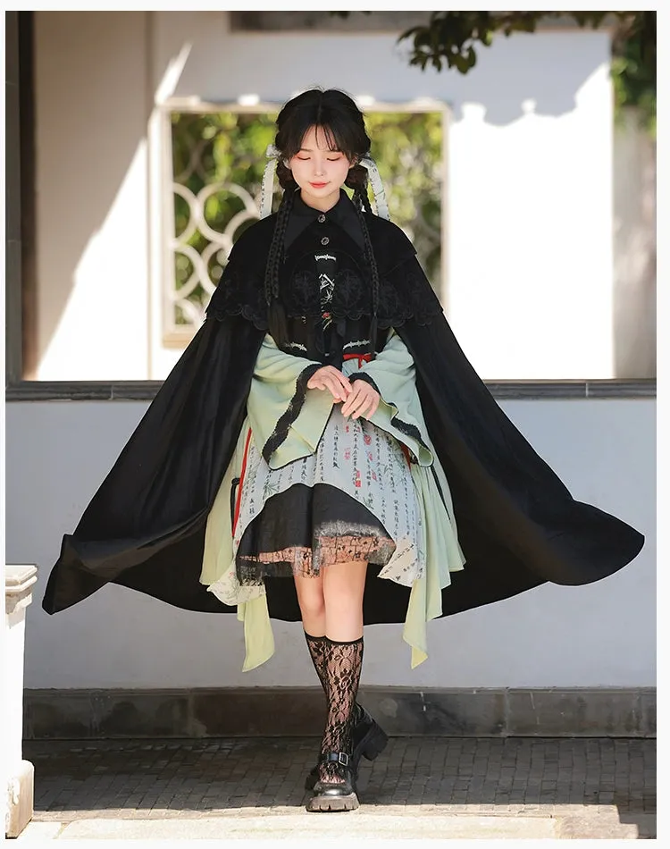 (BFM)With Puji~Gothic Lolita Cape Set~Pilgrim Detachable Cloak