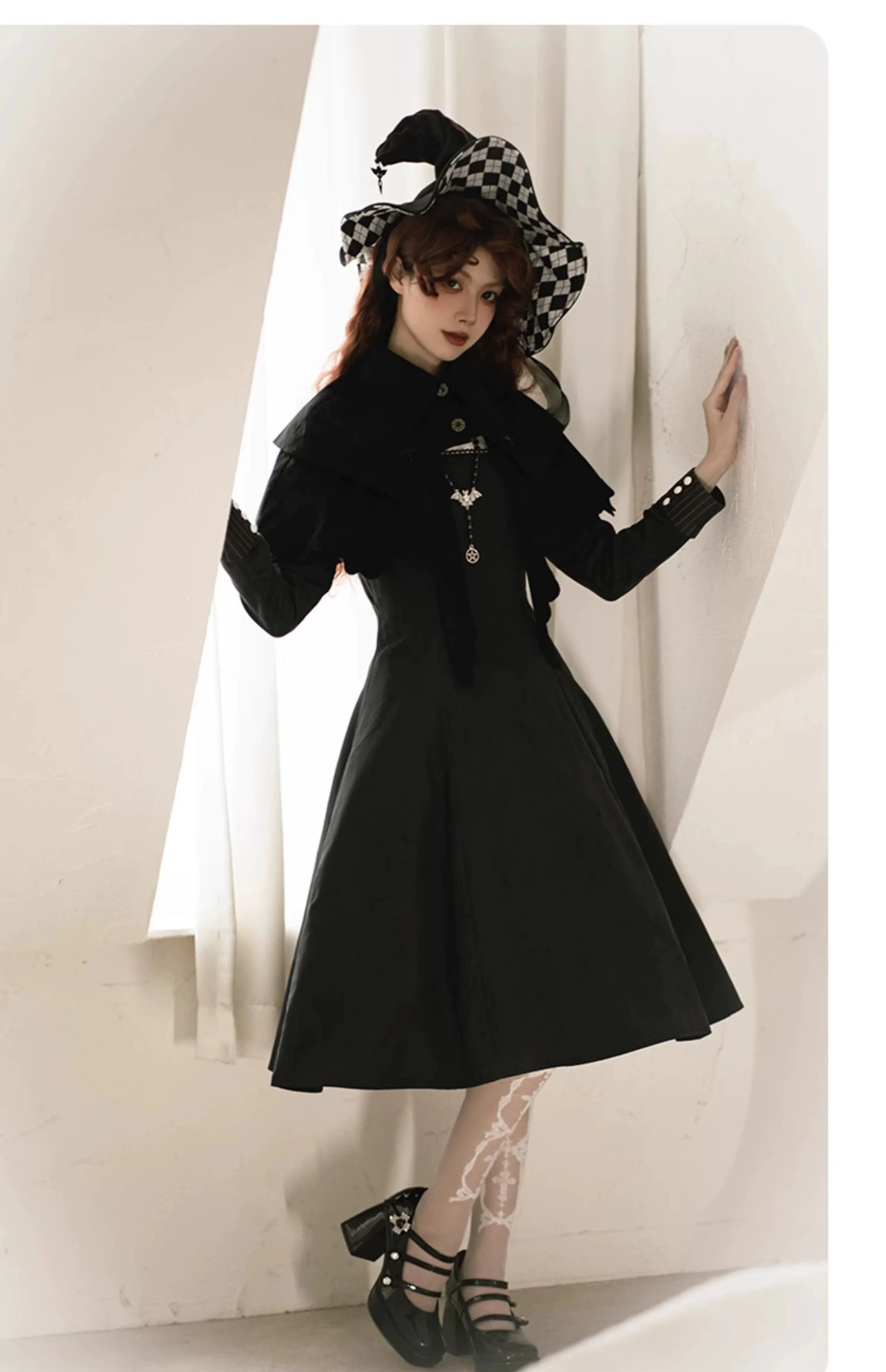 (BFM)With Puji~Gothic Lolita Cape Set~Pilgrim Detachable Cloak