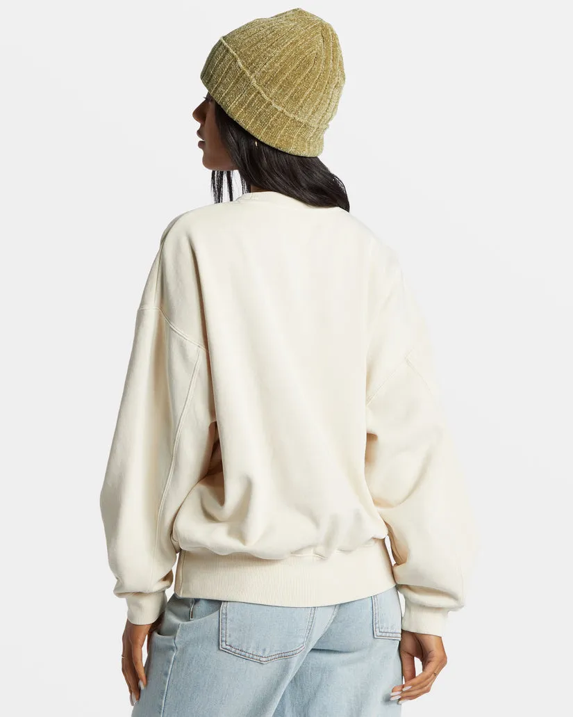 Billabong Palmin Kendal Crewneck Sweatshirt - WHITE CAP