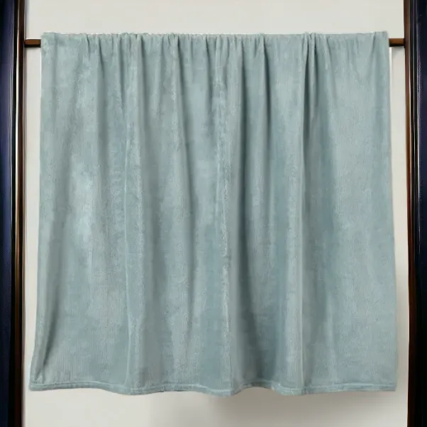 Blue Soft Fleece Throw 130 X 170cm