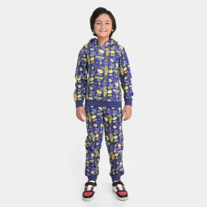 Boys Fleece 2 Piece Suit Character - Navy Blue