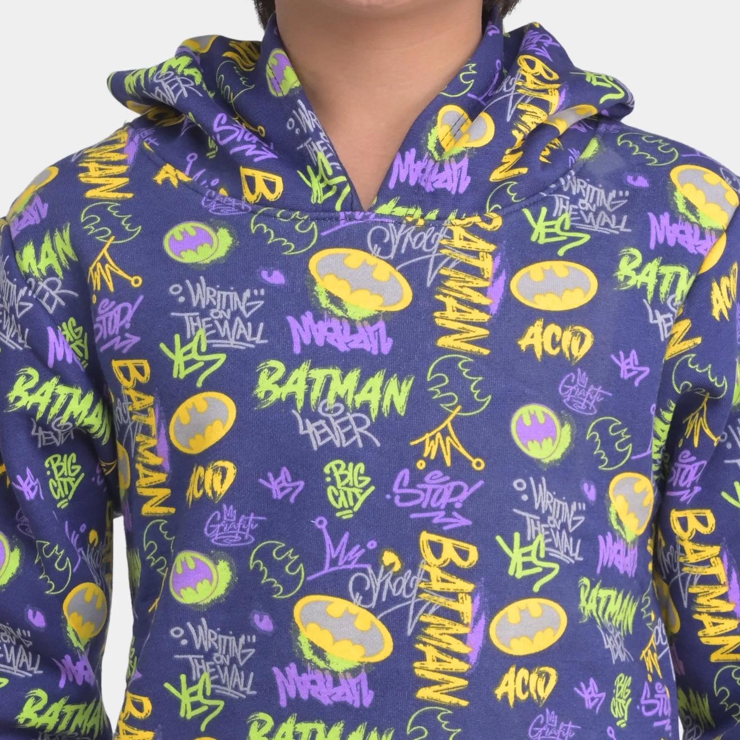 Boys Fleece 2 Piece Suit Character - Navy Blue