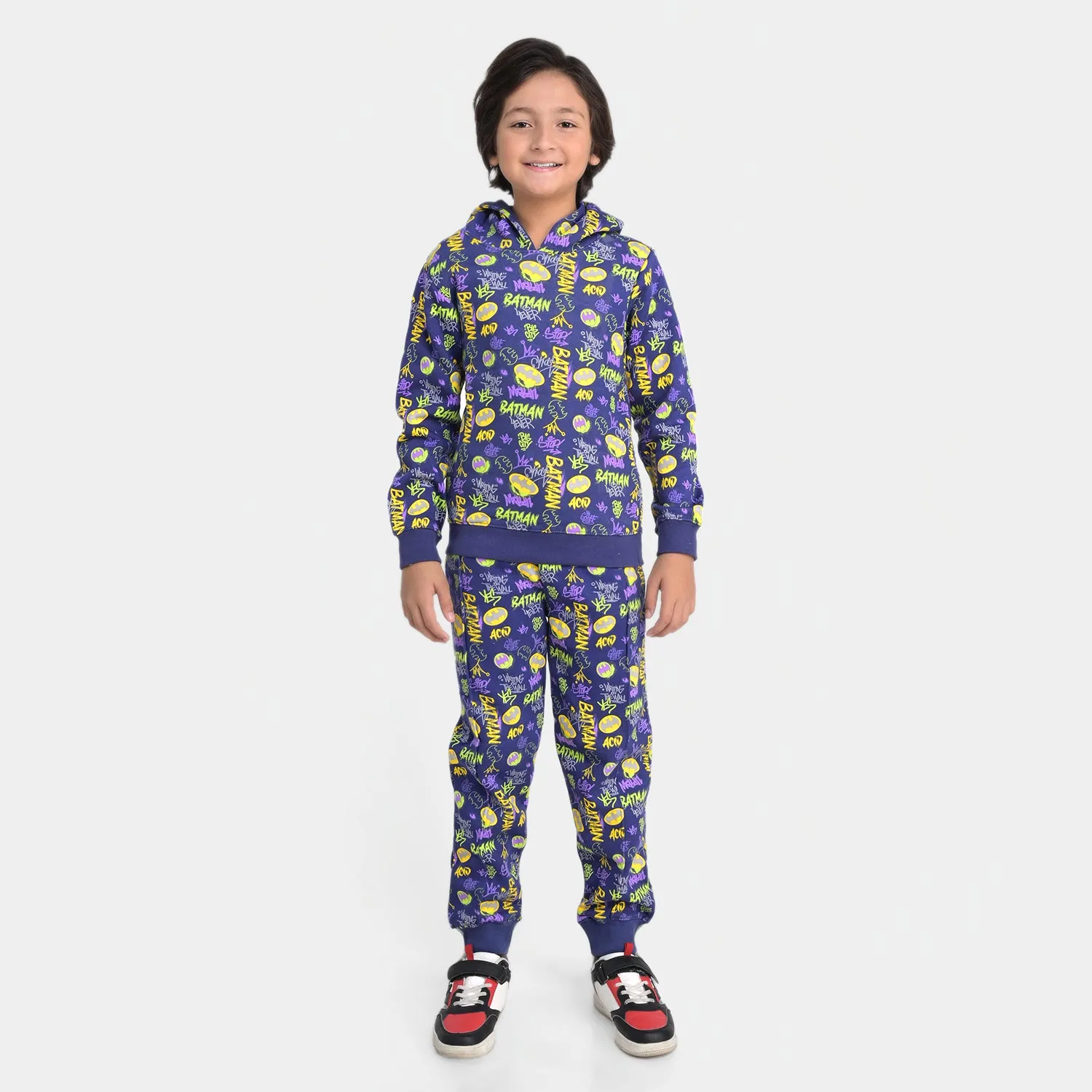 Boys Fleece 2 Piece Suit Character - Navy Blue