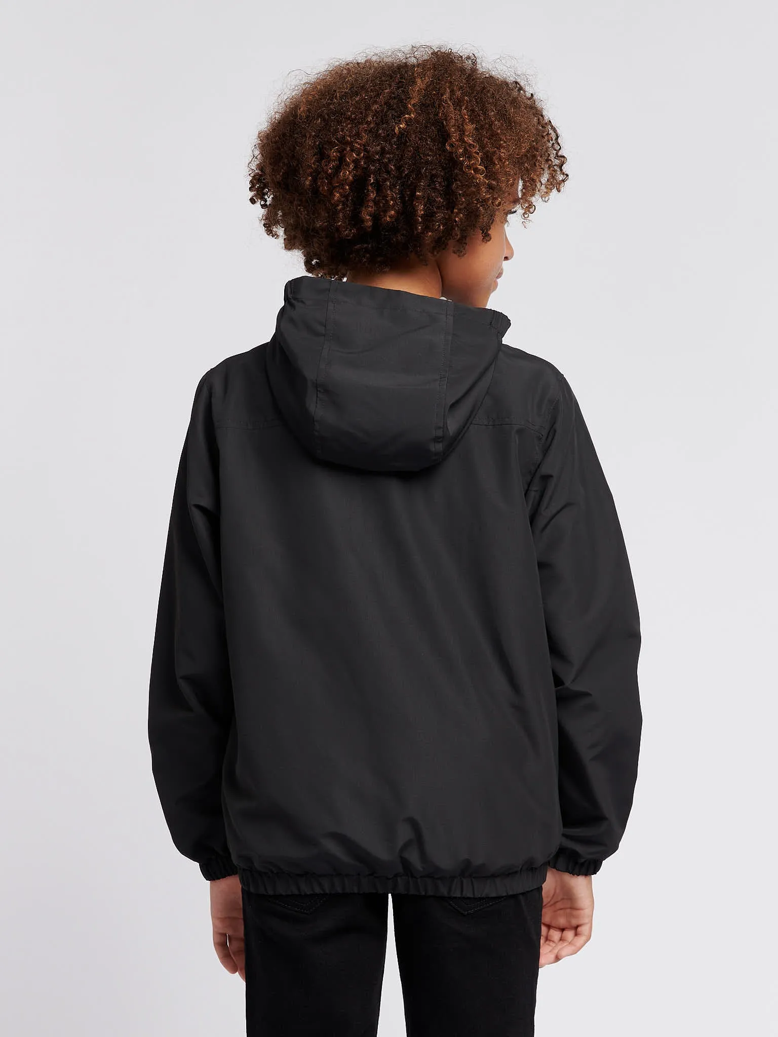 Boys Fleece Lined Windcheater in Black