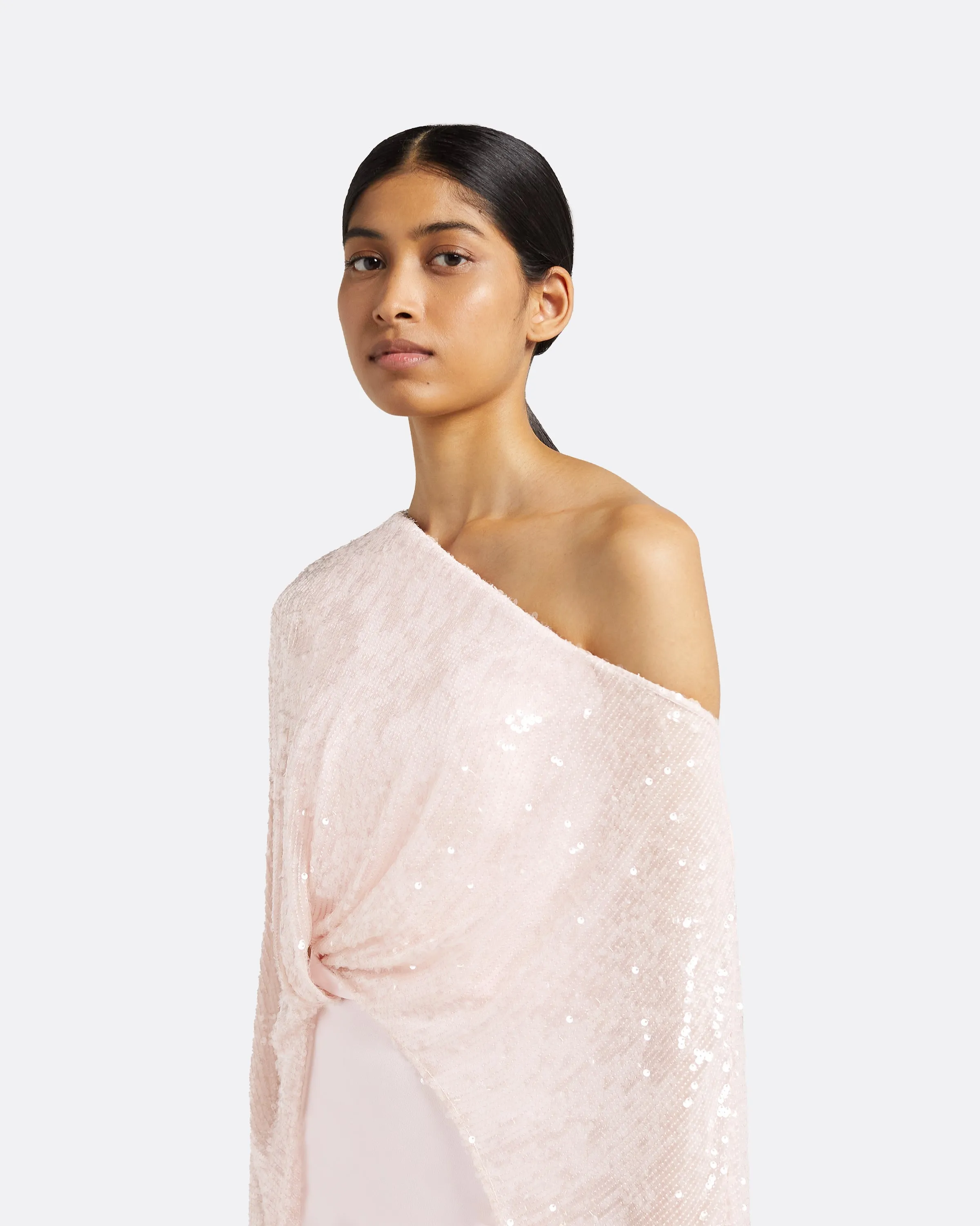 Cadenza Barely Pink Long Dress
