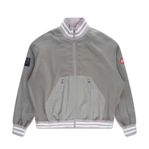 cav empt fleece zip up jacket (beige / white)