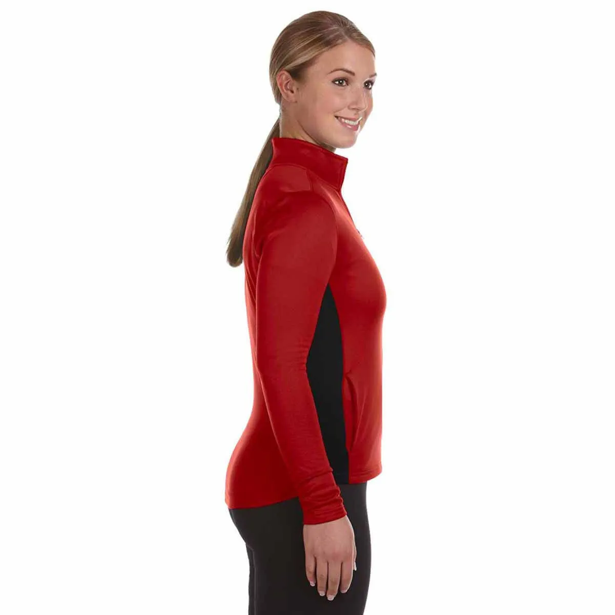 Champion Women's Scarlet/Black Performance 5.4-Ounce Colorblock Full-Zip Jacket