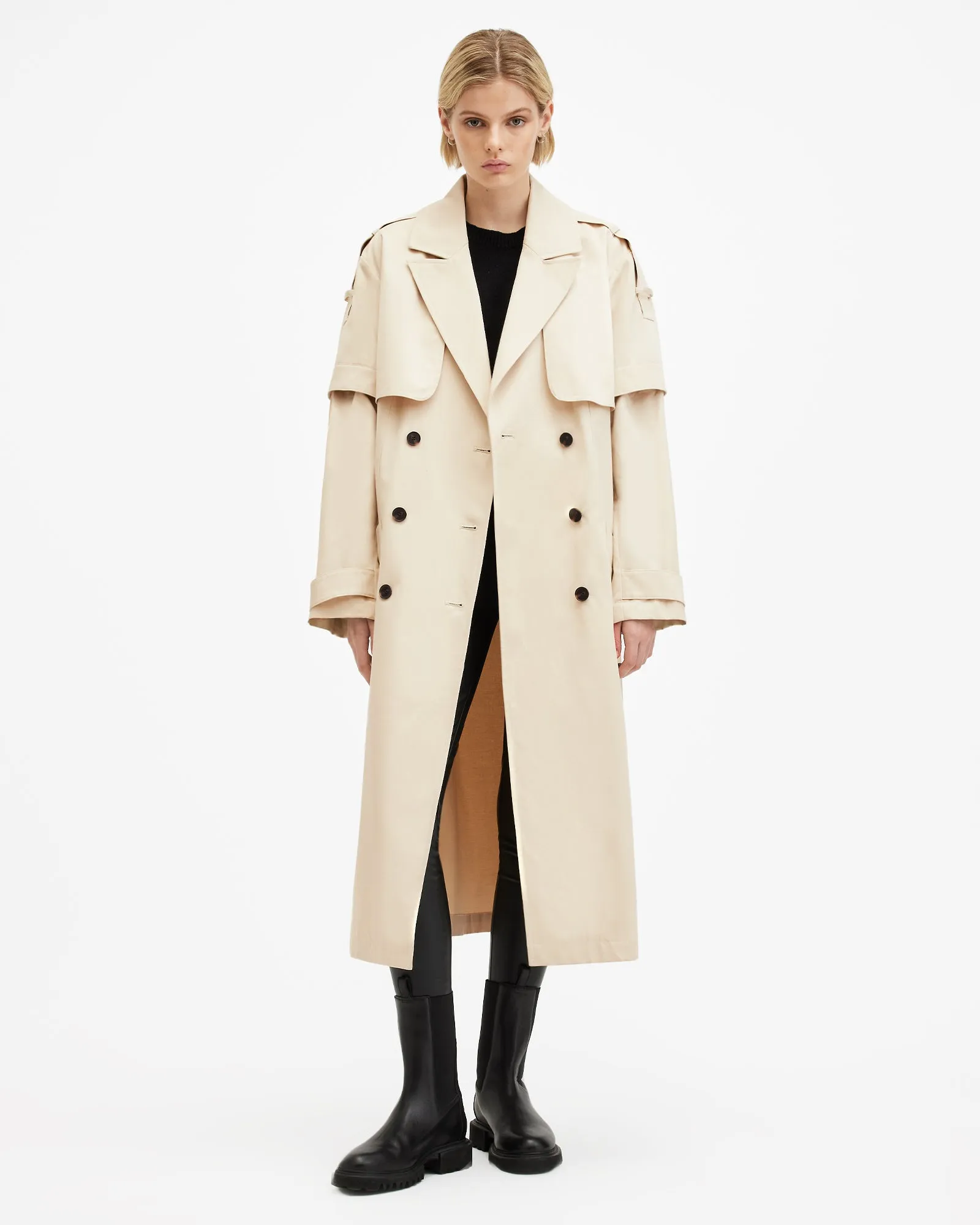 Clyde Trench Coat With Removable Sleeves