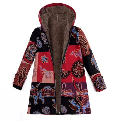 Colour Block Hooded Fleece Jacket