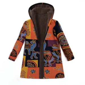 Colour Block Hooded Fleece Jacket