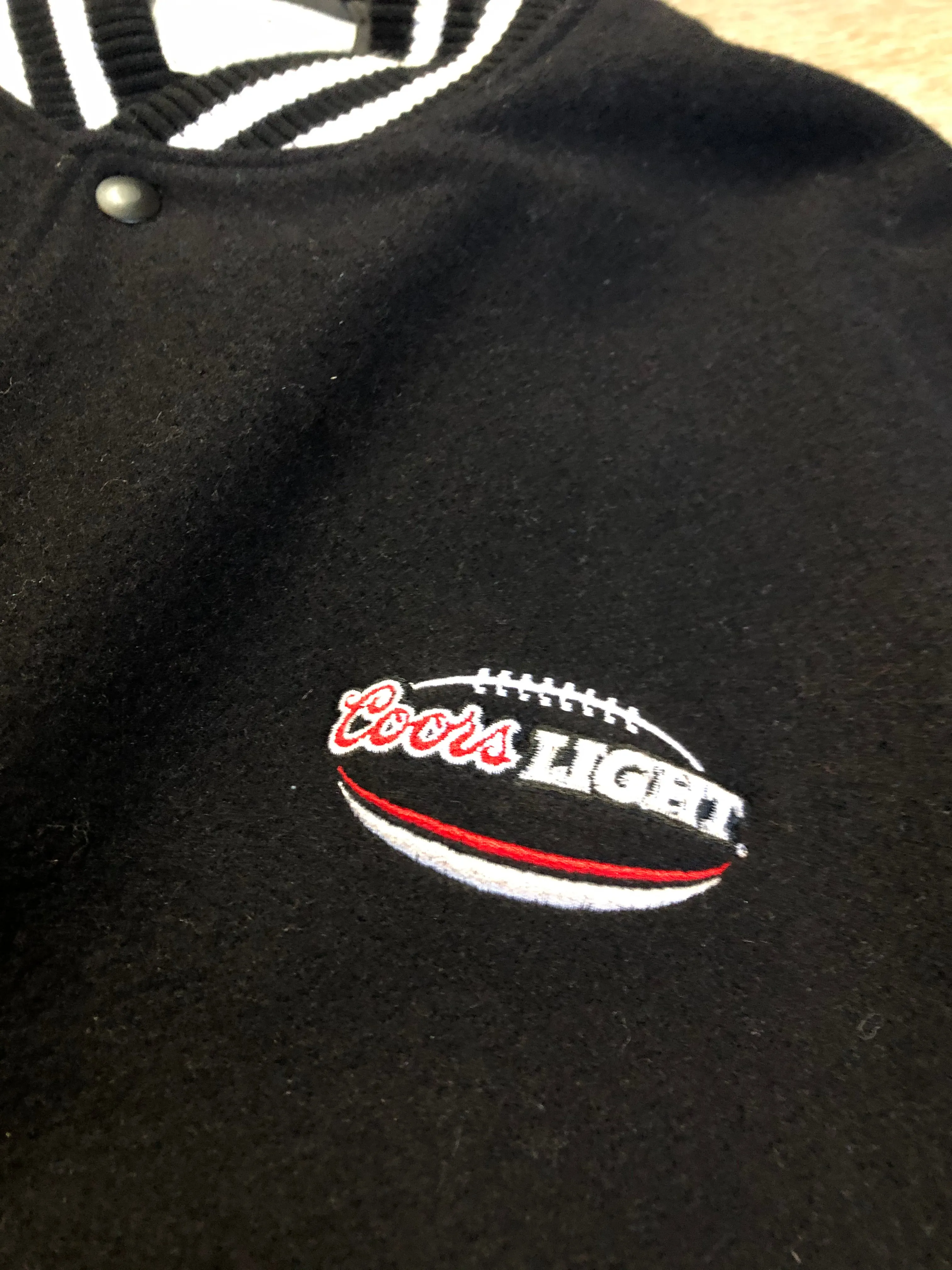Coors Light Black Varsity Jacket