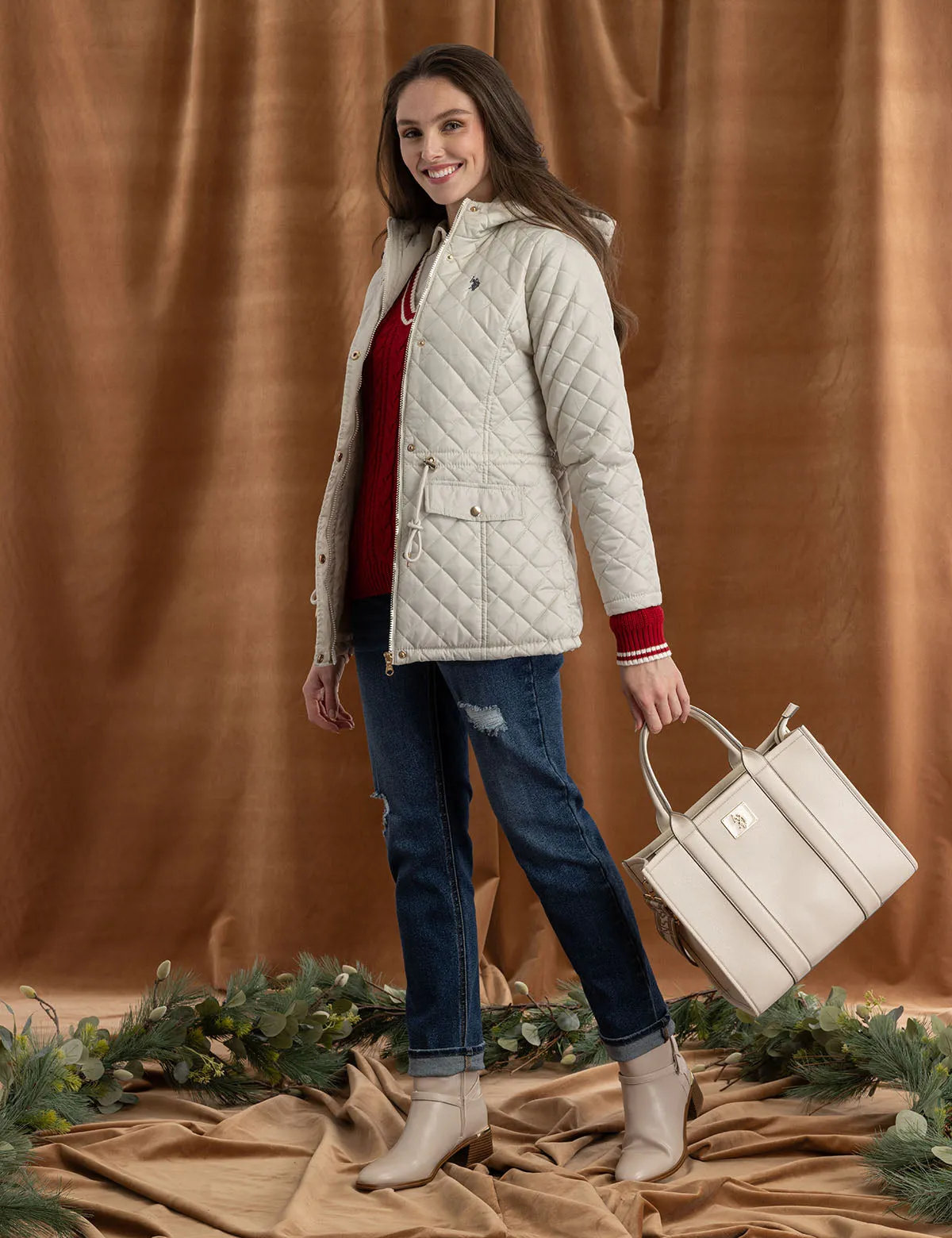 COZY QUILTED HOODED COAT