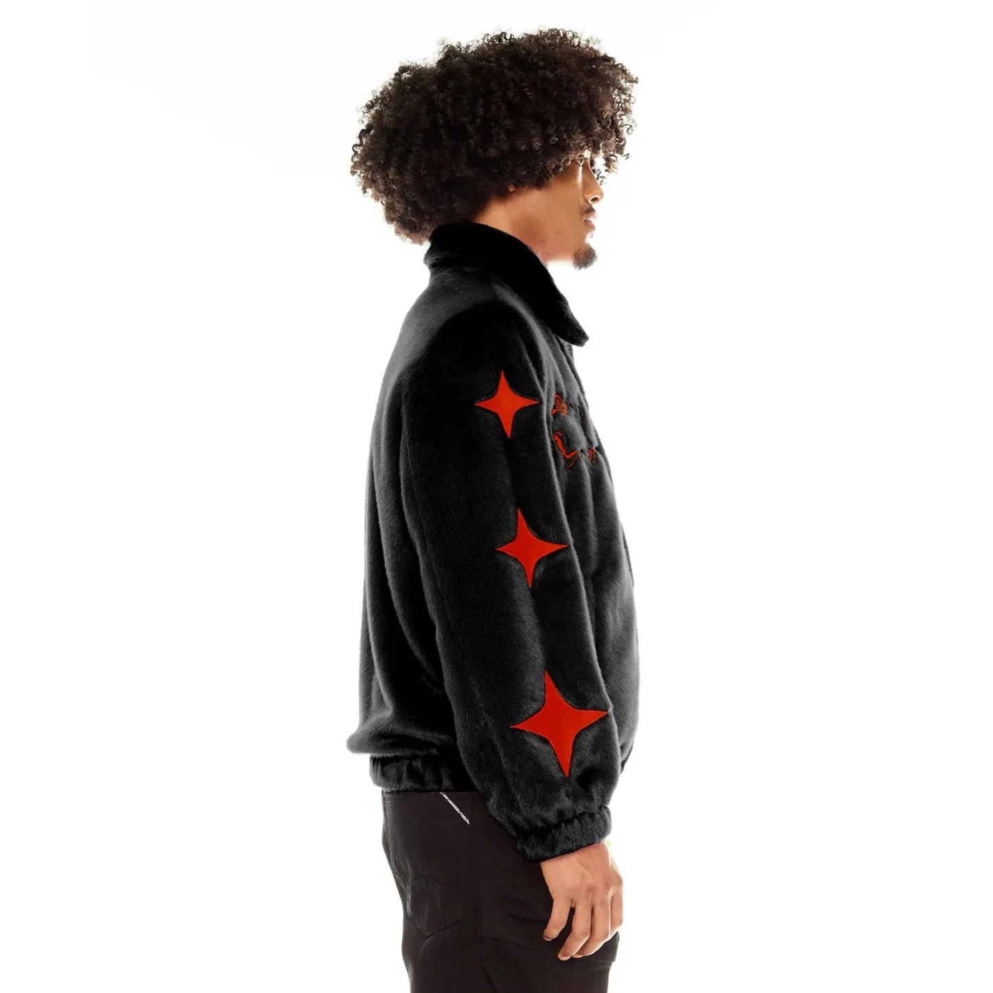 Cult Polar Fleece Jacket in Black - 624B10-PF67A
