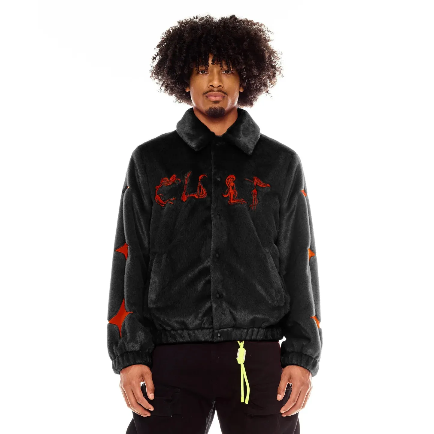 Cult Polar Fleece Jacket in Black - 624B10-PF67A