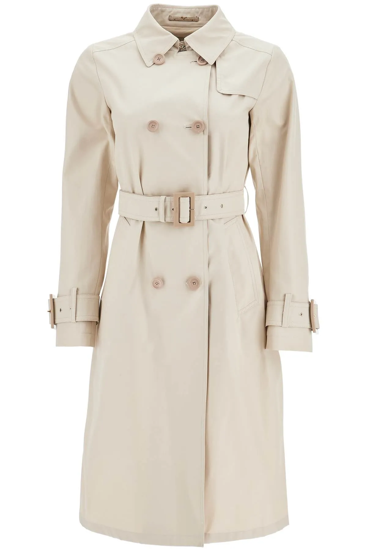 Double-Breasted Cotton Trench Coat