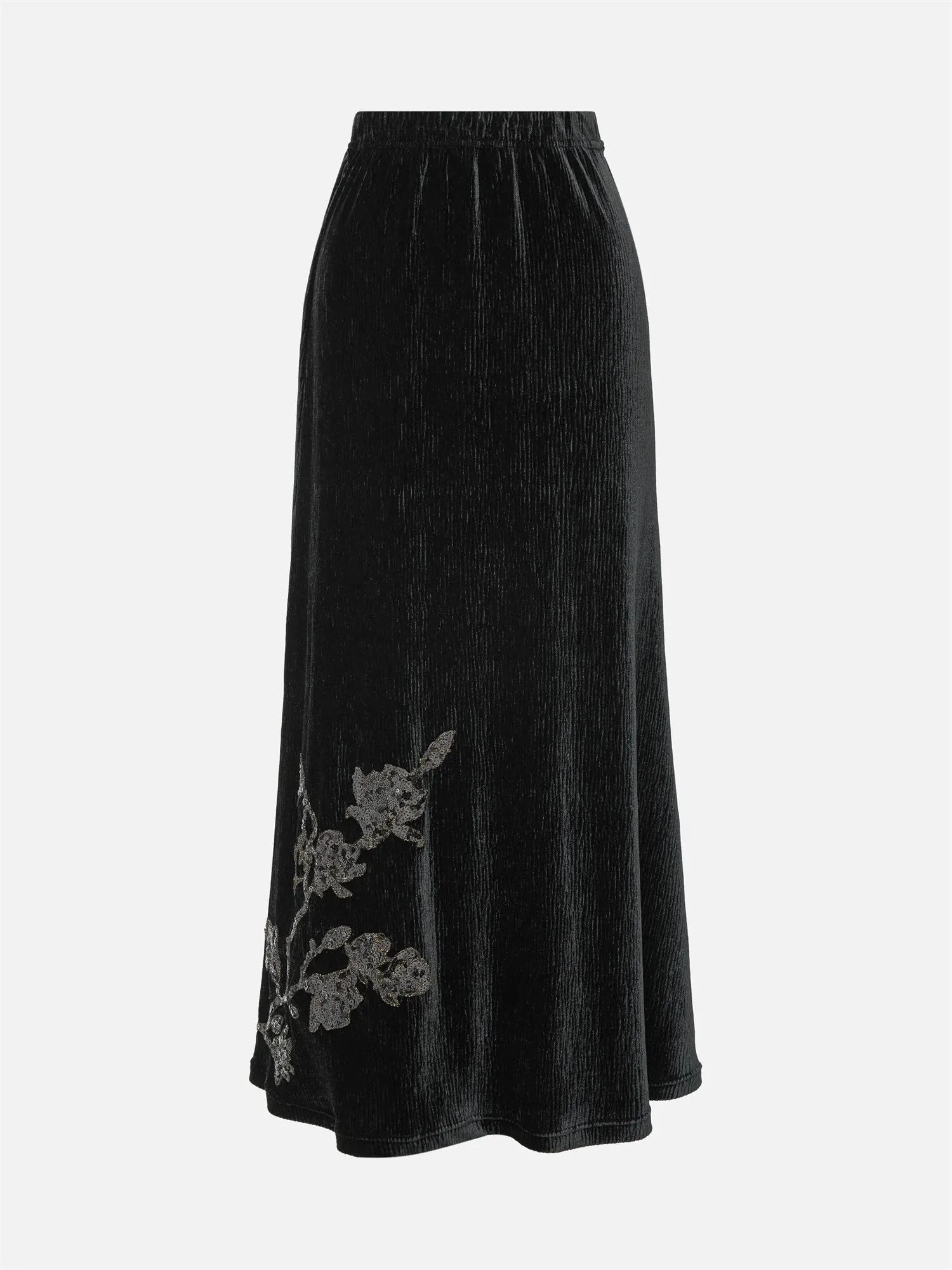 EP YAYING Velvet Pleated Skirt