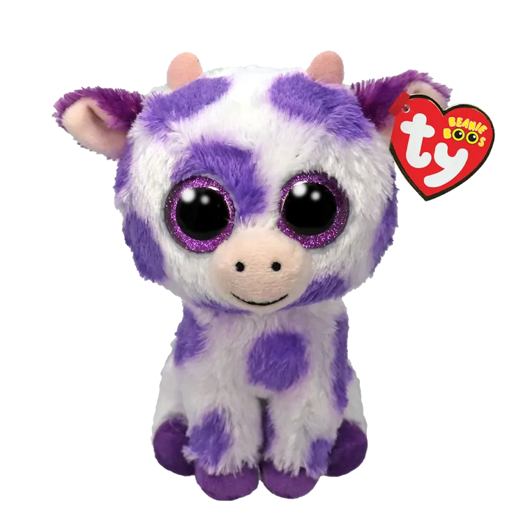 Ethel Purple Spotted Cow Ty Beanie